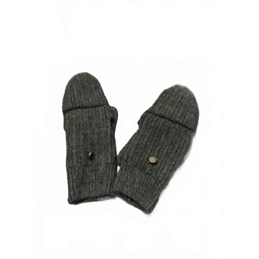 Cozy Dark Gray Convertible Mittens
